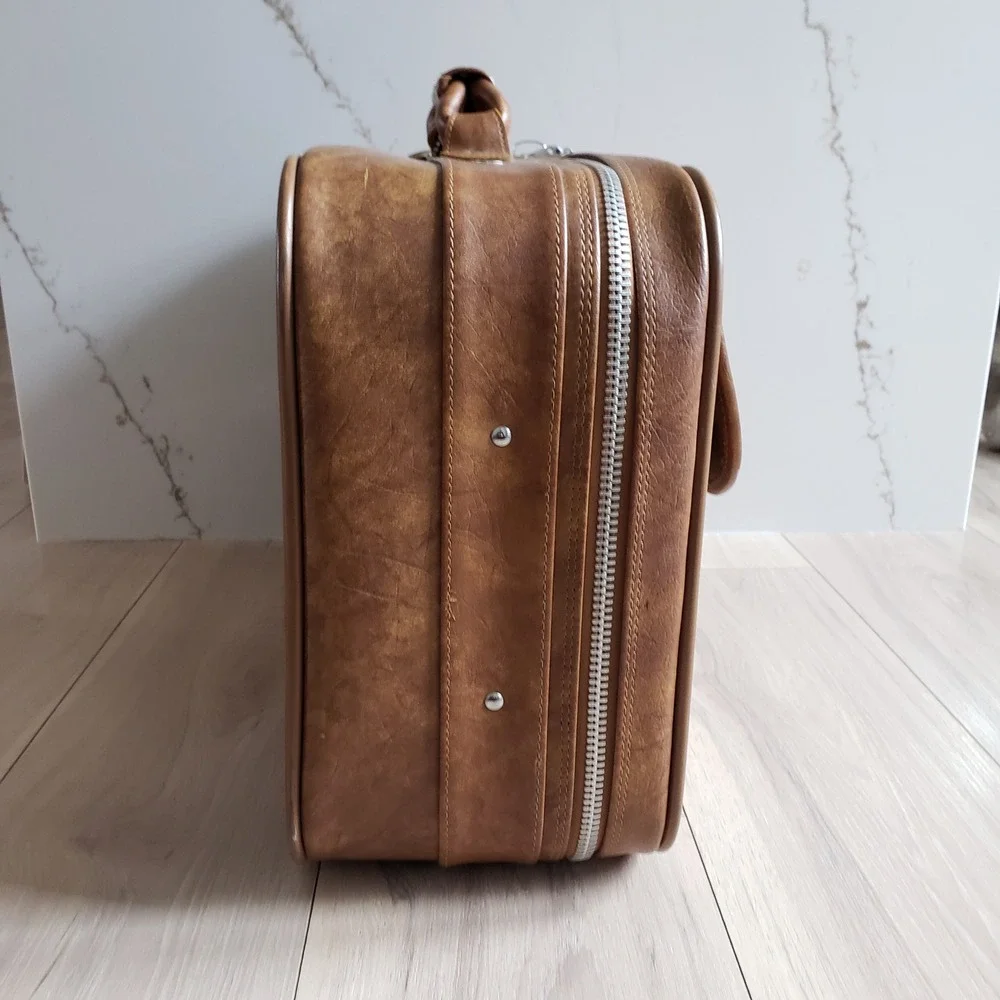 Escort American Suitcase Unisex Large Brown Luggage Works Vintage 1975‎ Carry On